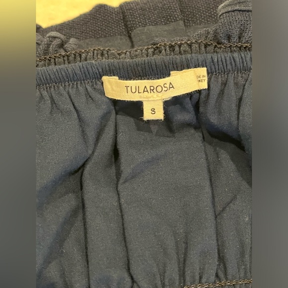 *TULAROSA* NAVY STRIPE RUFFLE IDA MAXI DRESS- SIZE SMALL - Picture 5 of 8